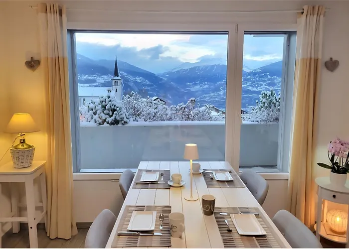 Spacieux Et Cosy, Vue Imprenable דירה Arbaz