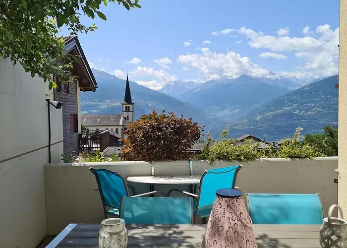 Spacieux Et Cosy, Vue Imprenable דירה Arbaz